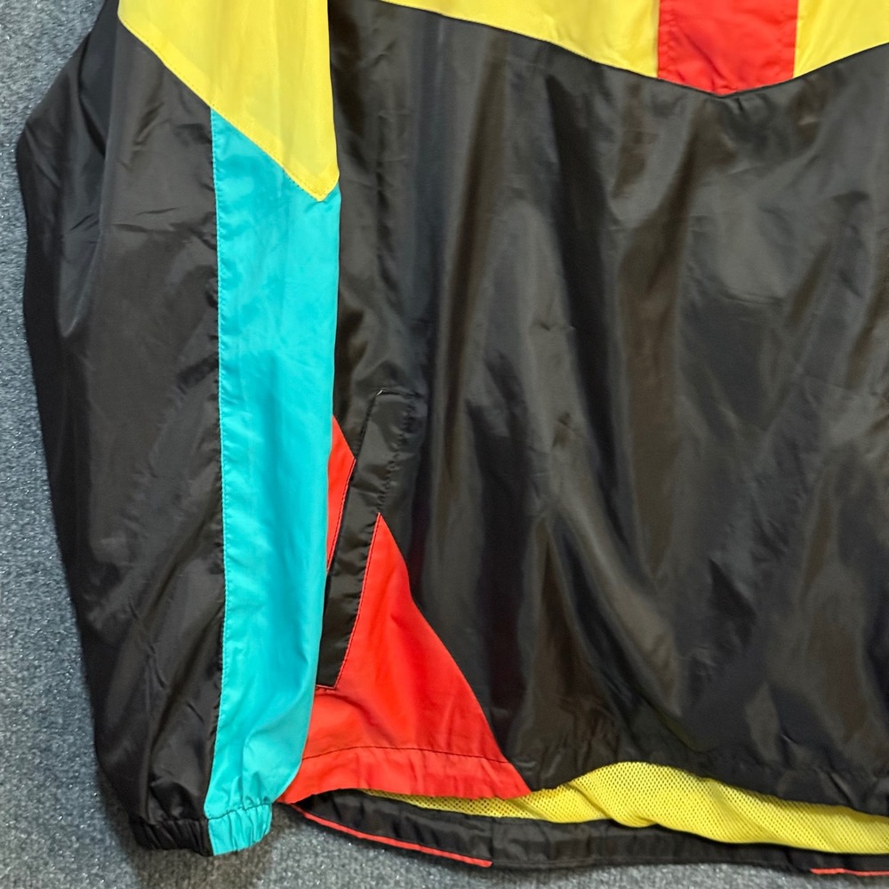 Bleecker Mercer Jacket Mens Large Colorblock Windbreaker Retro Hooded 1/4 Zip - Picture 4 of 9